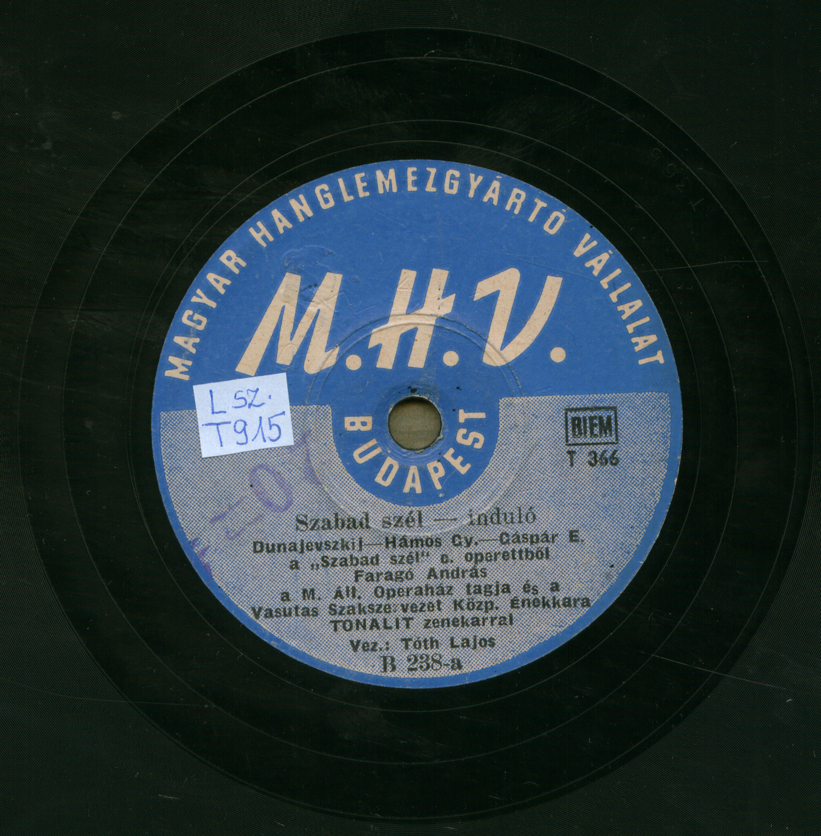 A "Szabad szél" c. operettből